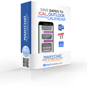 google calendar ical outlook manychat app flowbuilder action